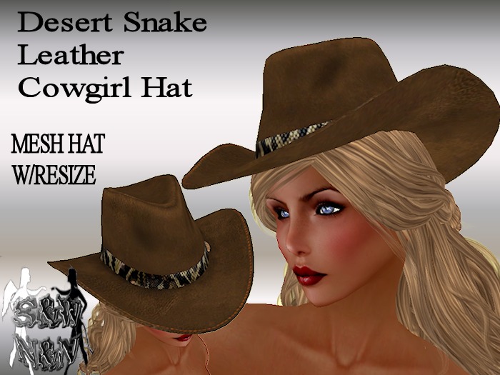 S&W DESERT SNAKE LEATHER COWBOY HAT