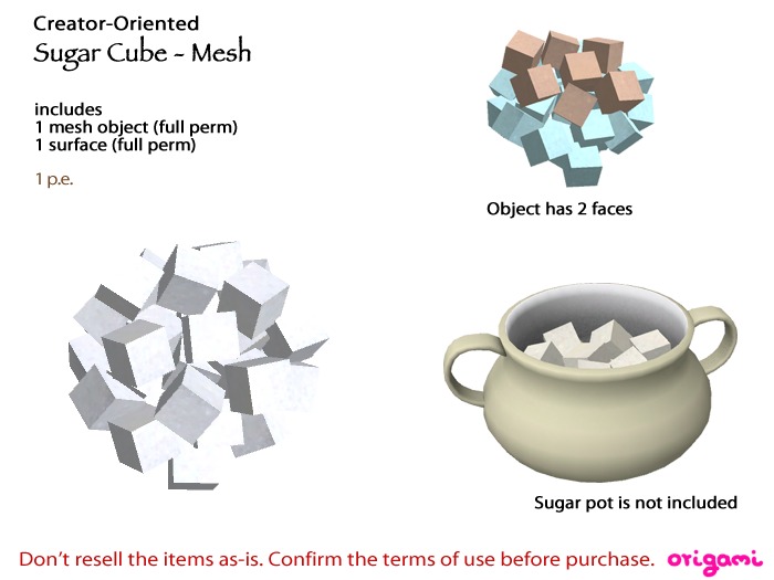 origami~* Sugar Cube - Mesh