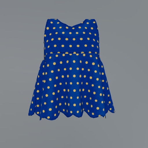 Blue Dots Mesh Child Tunic