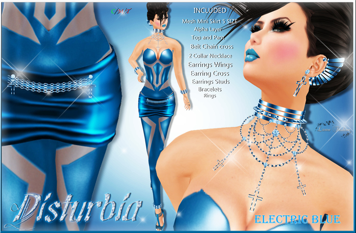 -Lamu Fashion-Outfit Disturbia ELECTRIC BLUE !DISCOUNT!