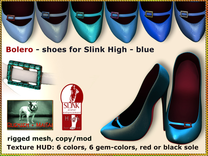 Bliensen + MaiTai - Bolero - Shoes for Slink High Feet - Blue