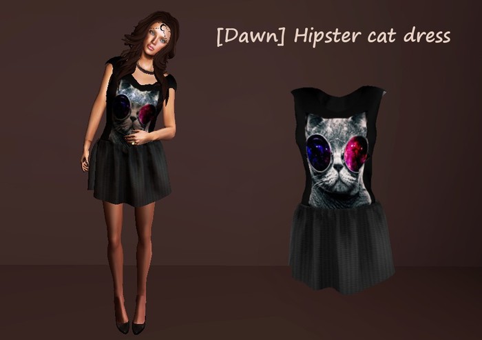 Second Life Marketplace - [Dawn] Hipster cat dress