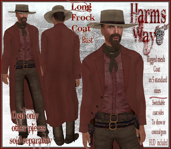 Harm's Way Long Frock Coat rust *Promo*
