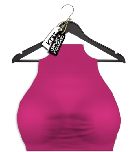 -knit- halter top - pink