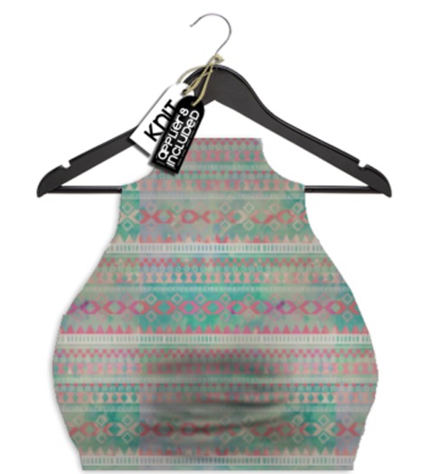 -knit- halter top - pink