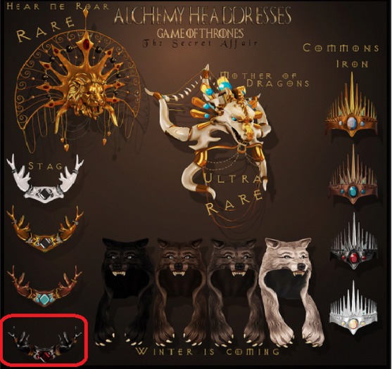 Alchemy -- Stag Crown -Obsidian [BOX] Normal