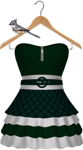 Keresma - Country Ruffle Dress - Forest Green