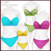 DEMO LMC Mesh Templates - Corset III - underbust corset with multiple folds & seaming options!