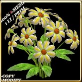 LW_ Mesh Dahlias Version 1 - Yellow Stripes (1 LI / Prim)