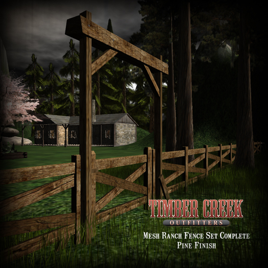 [Timber Creek] Mesh Ranch Fence Set-Weathered-Boxed