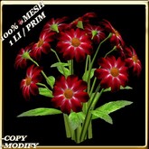 LW_ Mesh Dahlias Version 1 - Black Red (1 LI / Prim)