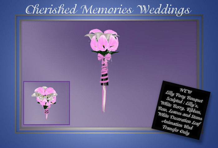Cherished Lilly Posy Bouquet Pink and White