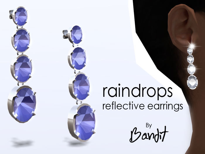 New Full Reflective Raindrops Earrings