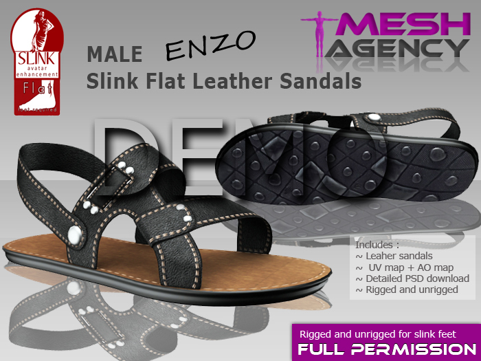 Slink MALE flat sandals "Enzo" - DEMO
