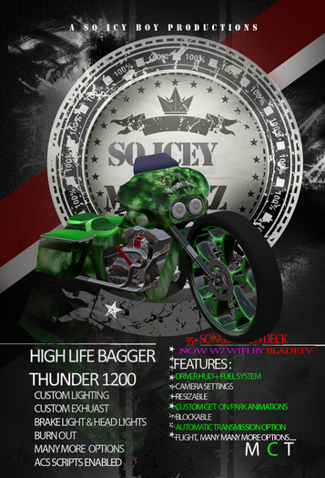 High Life Bagger Thunder 1200 Chopper