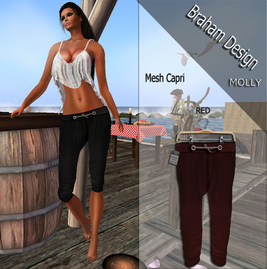 Braham Design MOLLY Capri Red Mesh