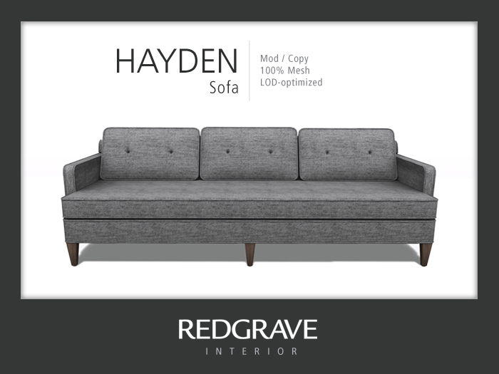HAYDEN Sofa - REDGRAVE (Copy/Mod) - (Colorable/Textureable) - *008