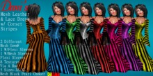 *Dani's* Mesh Leather & Lace Dress w/ Corset Stripes