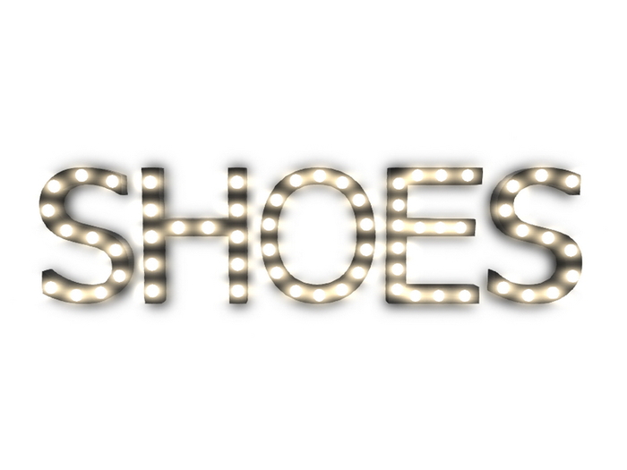 [Px] "SHOES" Illuminated Light Bulbs Sign