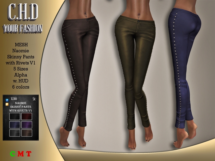 [C.H.D] Naomie Skinny Pants w. Rivets V1