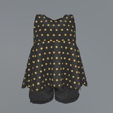 Charcoal Dots Mesh Child Tunic Set