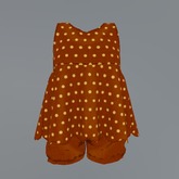 Orange Dots Mesh Child Tunic Set