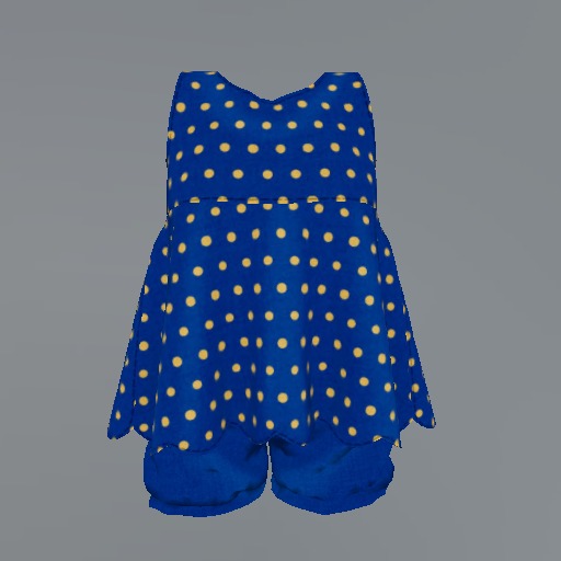 Blue Dots Mesh Child Tunic Set box