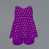 Purple Dots Mesh Child Tunic Set