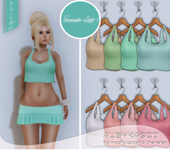 A&CO-Short Cropped Basic Tanktop-Lights-All with HUD