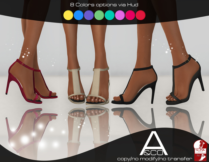 A&CO-Goli Heels Rigged-Colorful-All with HUD(for Slink Medium)