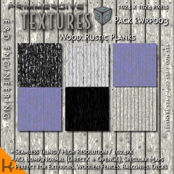 Second Life Marketplace - [kWRP003] 1024px Wood Plank Textures with AO ...