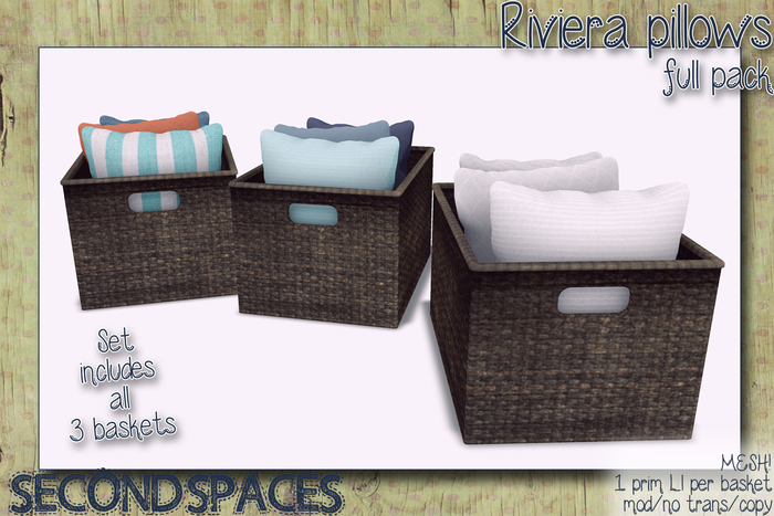 Second Spaces - Riviera Pillows (bxd1)