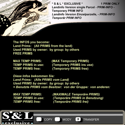 * S & L * EXCLUSIVE * Landinfo Version single Parcel - PRIM-INFO - Temporary PRIM INFO - 1 PRIM ONLY