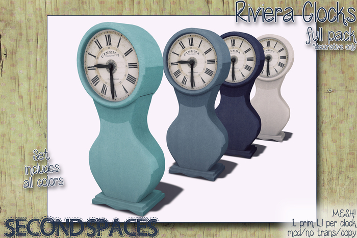 Second Spaces - Riviera Clocks (bxd1)