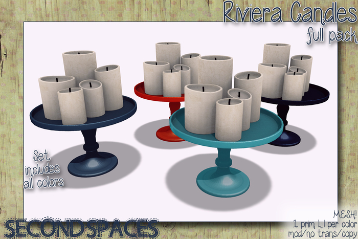 Second Spaces - Riviera Candles (bxd1)