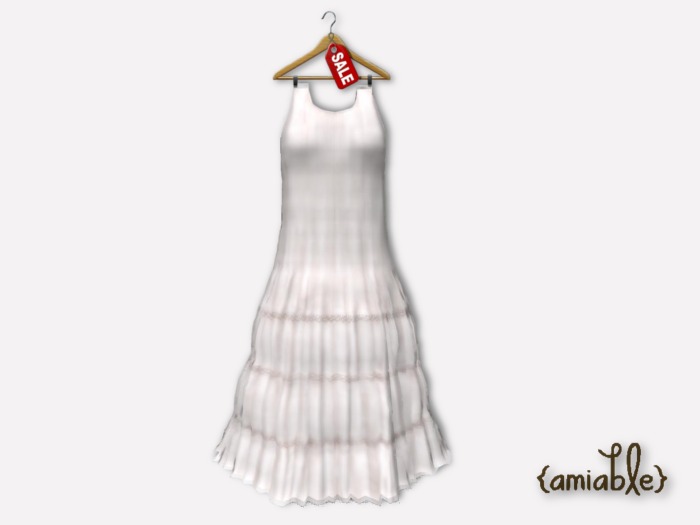 {amiable}Mesh Linen Summer Dress_WH