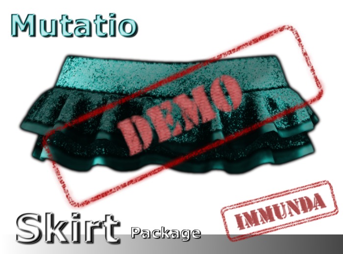 DEMO immunda Fulgentes Mini Skirt in Cyan