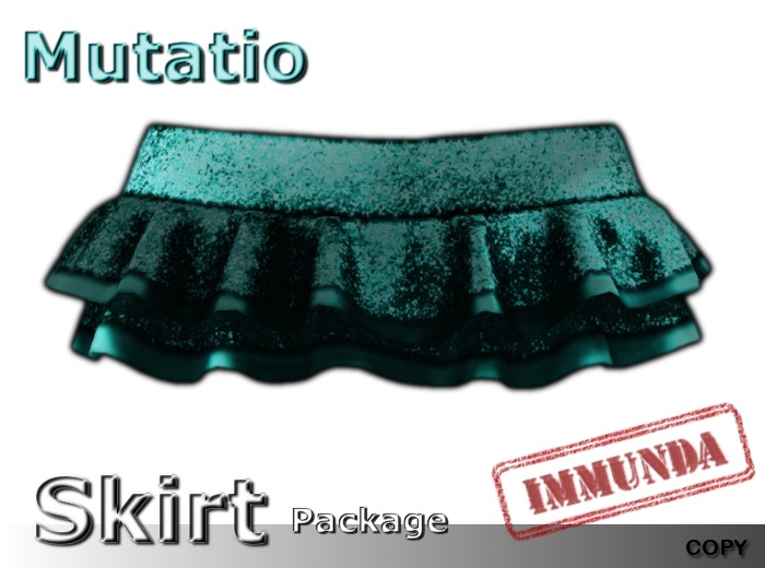 immunda Mutatio Mini Rara Skirt Package in Cyan