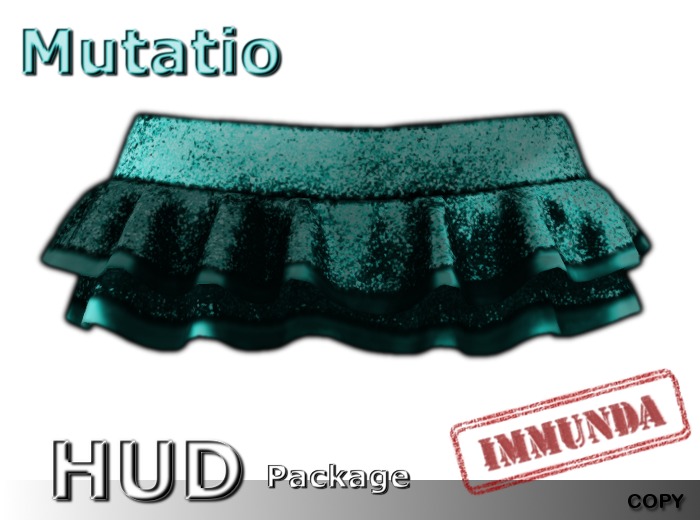 immunda Fulgentes Mini Skirt in Cyan