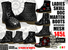 Mesh Head - Ladies Skull Doc Martens - Resizer