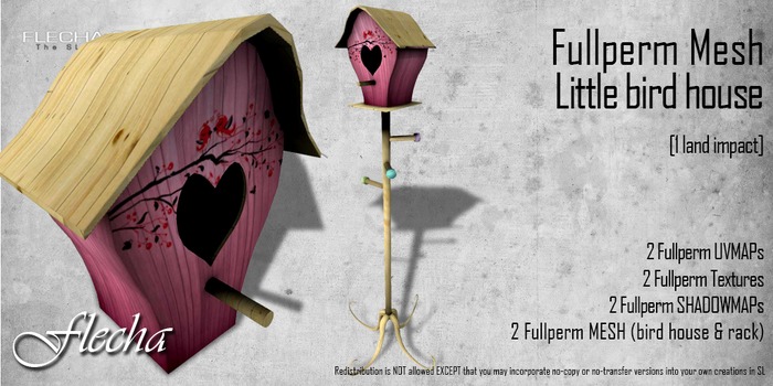 FLECHA little bird house fullperm