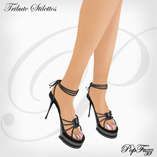 Black Tribute Stilettos by PopFuzz