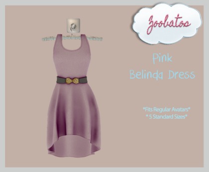 Second Life Marketplace - Zoobatos - Pink Belinda Dress (wear me)