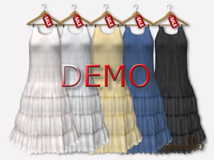 {amiable}Mesh Linen Summer Dress(DEMO)