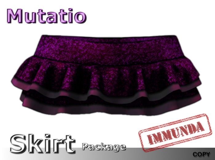 immunda Fulgentes Mini Skirt in Cyan