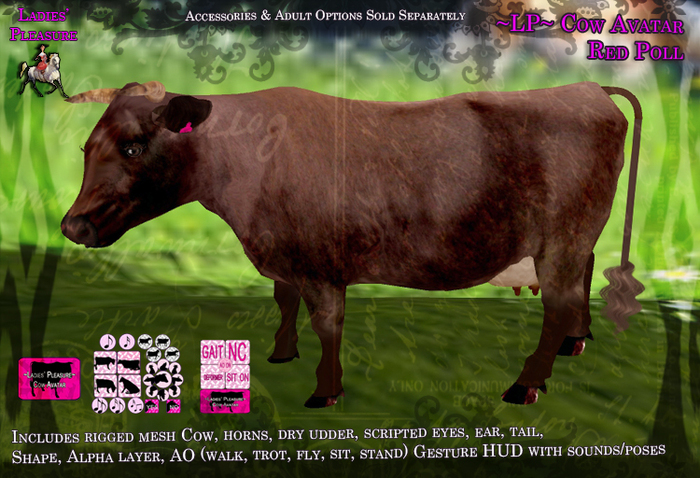 ~LP~ Feral Quad Cow Avatar [CARTONED] 