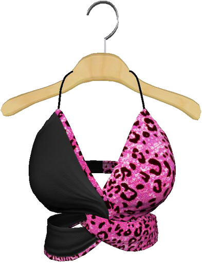 Entice - Satisfaction Top - pink leopard
