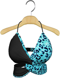Entice - Satisfaction Top - aqua leopard