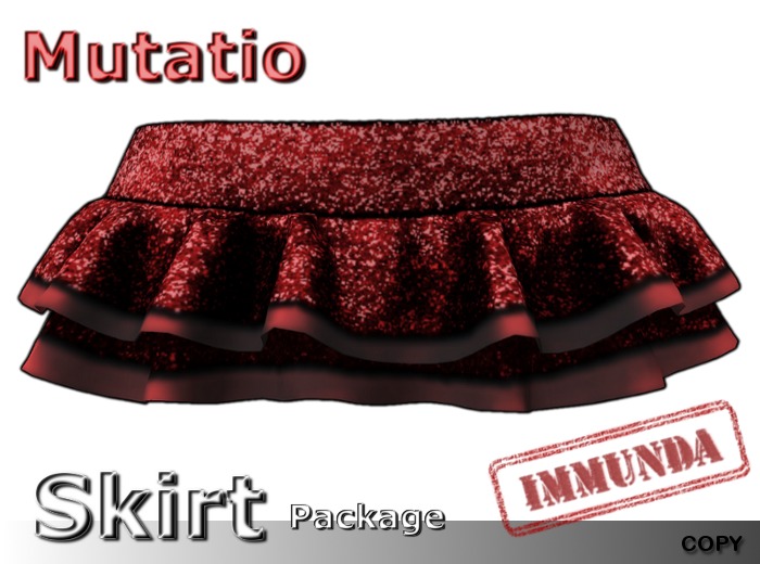 immunda Fulgentes Mini Skirt in Cyan