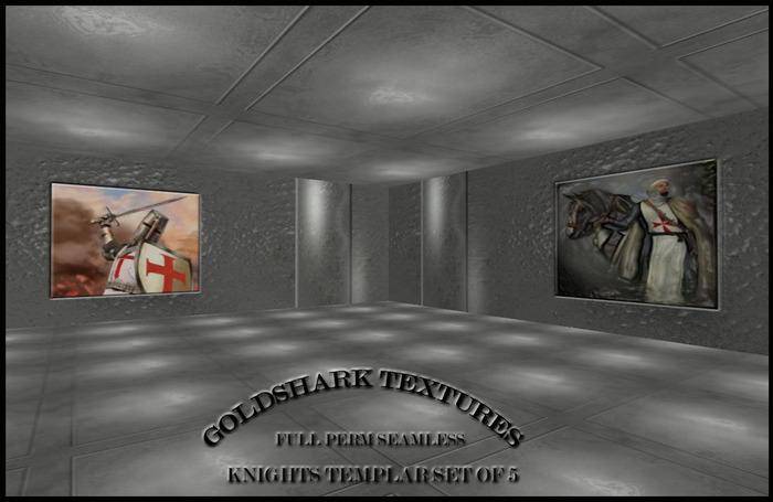 full perm seamless texture KNIGHTS TEMPLAR SET OF 5 (GREY)